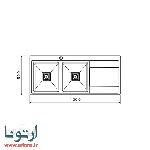 سینک توکار بیمکث مدل 745